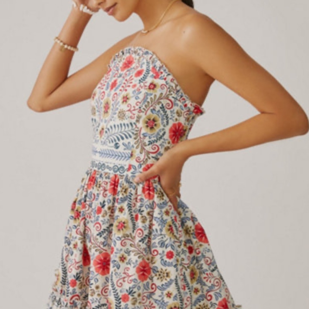 Anthropologie Floral Mini Dress